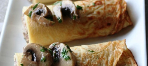 CREPES MUSHROOM and HAM